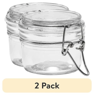 (2 pack) Mainstays Glass Airtight Food Storage Jar with Lid, Clear, 5 oz (2 pack) Mainstays Glass Airtight Food Storage Jar with Lid, Clear, 5 oz