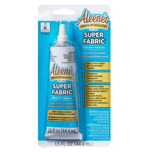 Aleene's Super Fabric Adhesive 1.5 fl oz, Fast Drying, Clear Permanent Fabric Adhesive Aleene's Super Fabric Adhesive 1.5 fl oz, Fast Drying, Clear Permanent Fabric Adhesive
