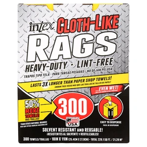 Intex NW-00454-75 Cloth-Like Wiping Rags, Fiber Blend Intex NW-00454-75 Cloth-Like Wiping Rags, Fiber Blend