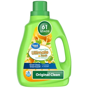 Great Value Ultimate Fresh Laundry Detergent, Original Clean, 88 Fl Oz, 61 Loads Great Value Ultimate Fresh Laundry Detergent, Original Clean, 88 Fl Oz, 61 Loads