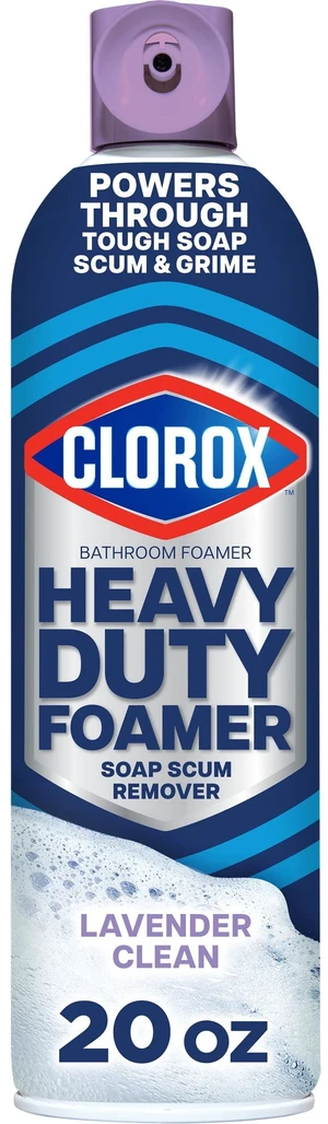 Clorox Heavy Duty Bathroom Foamer Soap Scum Remover, Lavender Clean, 20 Ounces Clorox Heavy Duty Bathroom Foamer Soap Scum Remover, Lavender Clean, 20 Ounces