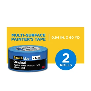 Scotch Blue Painter's Tape, 0.94in.x60yd., 2 Pack, Original Multi-Surface, Paint Supplies Scotch Blue Painter's Tape, 0.94in.x60yd., 2 Pack, Original Multi-Surface, Paint Supplies