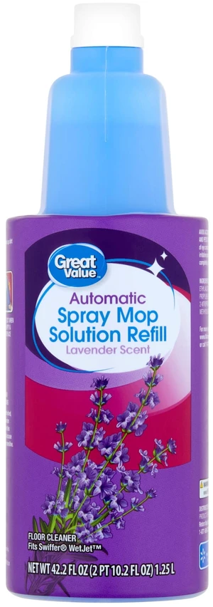 42 fl Oz Great Value Auto Spray Mop Floor Cleaning Solution Refill, Lavender Scent, 1 Count 42 fl Oz Great Value Auto Spray Mop Floor Cleaning Solution Refill, Lavender Scent, 1 Count