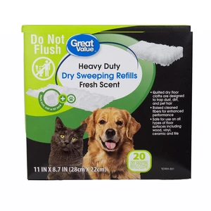 Great Value Heavy Duty Dry Sweeping Cloth Refills Fresh Scent 20 Count Great Value Heavy Duty Dry Sweeping Cloth Refills Fresh Scent 20 Count