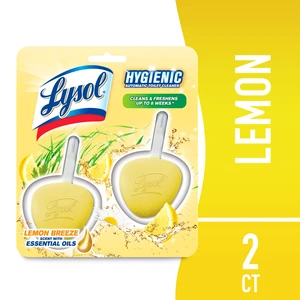 Lysol Automatic In-The-Bowl Toilet Cleaner, Lemon Breeze Scent, 2 Count Lysol Automatic In-The-Bowl Toilet Cleaner, Lemon Breeze Scent, 2 Count