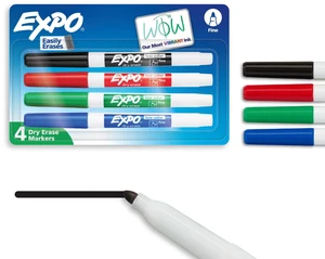 EXPO Dry Erase Markers, Fine Tip, Assorted Colors, 4 Count EXPO Dry Erase Markers, Fine Tip, Assorted Colors, 4 Count