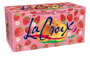 La Croix Sparkling Water Strawberry Peach, 12 Fl Oz, Pack of 8 La Croix Sparkling Water Strawberry Peach, 12 Fl Oz, Pack of 8