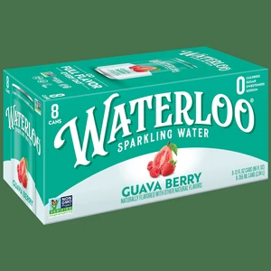 Waterloo Sparkling Water Guava Berry 12Fl Oz 8Pack Zero Calories Zero Sugar Non-GMO Waterloo Sparkling Water Guava Berry 12Fl Oz 8Pack Zero Calories Zero Sugar Non-GMO