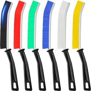 KOSPRIE 6Pcs Hard Bristle Crevice Cleaning Brush for Narrow Spaces, Toilet, Faucets, Kitchen, Grout KOSPRIE 6Pcs Hard Bristle Crevice Cleaning Brush for Narrow Spaces, Toilet, Faucets, Kitchen, Grout