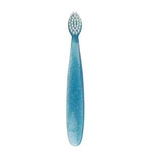 RADIUS Tiny Totz Toddler Toothbrush, Ages 1+, Extra Soft Plant Based Bristles, Cornerless Head, BPA Free, ADA Accepted, Made in USA, Blue Sparkle, Pack of 1 RADIUS Tiny Totz Toddler Toothbrush, Ages 1+, Extra Soft Plant Based Bristles, Cornerless Head, BPA Free, ADA Accepted, Made in USA, Blue Sparkle, Pack of 1