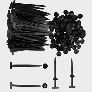 99 Pcs Nylon Universal Cable Tie Buckles - Heavy Duty Sided Snap Fit Zip Ties with Button Lock, UV Resistant for Automotive, Electrical & Daily Repair 99 Pcs Nylon Universal Cable Tie Buckles - Heavy Duty Sided Snap Fit Zip Ties with Button Lock, UV Resistant for Automotive, Electrical & Daily Repair