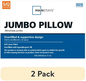 Mainstays Mega Bed Pillow, Standard/Queen (2 Pack) Mainstays Mega Bed Pillow, Standard/Queen (2 Pack)