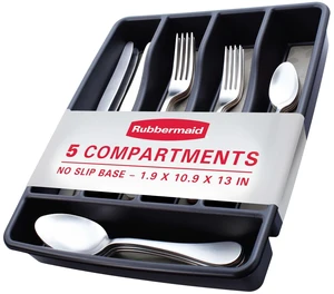 Rubbermaid Silverware Organizer, Small, Black Rubbermaid Silverware Organizer, Small, Black