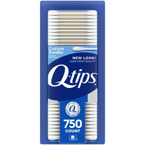 Q-tips Original Cotton Swabs, 100% Cotton, 750 Count, for Home, First Aid and Beauty Q-tips Original Cotton Swabs, 100% Cotton, 750 Count, for Home, First Aid and Beauty
