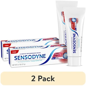 Sensodyne Cavity + Sensitivity Toothpaste, 2 Pack, 2.7oz, Fluoride for Sensitive Teeth & Cavity Protection Sensodyne Cavity + Sensitivity Toothpaste, 2 Pack, 2.7oz, Fluoride for Sensitive Teeth & Cavity Protection