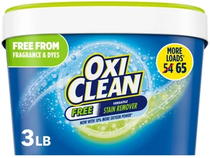 OxiClean Free Versatile Home and Laundry Stain Remover Powder, No Dyes or Perfumes, 3lb OxiClean Free Versatile Home and Laundry Stain Remover Powder, No Dyes or Perfumes, 3lb