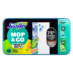 Swiffer Mop & Go Heavy Duty Wet Refills, Gain, 10 Count Swiffer Mop & Go Heavy Duty Wet Refills, Gain, 10 Count