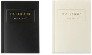 Pen+Gear Poly Notebooks, 5.75in x 4.2in, 80 Ruled Pages Each, Black & White, 2 Count Pen+Gear Poly Notebooks, 5.75in x 4.2in, 80 Ruled Pages Each, Black & White, 2 Count