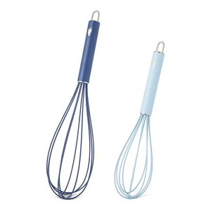 Elements by Thyme & Table Silicone Whisks Set of 2 - Blue Elements by Thyme & Table Silicone Whisks Set of 2 - Blue