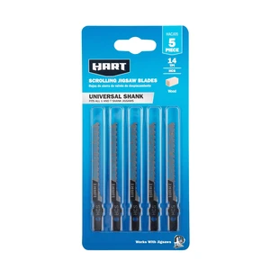 5-Piece 14 TPI HART Scrolling Jigsaw Blade Set 5-Piece 14 TPI HART Scrolling Jigsaw Blade Set