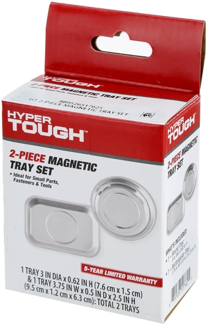 Hyper Tough Magnetic Tray Set, 2-Piece, 2.55 x 3.66 x 0.54 in, 0.44 lb Hyper Tough Magnetic Tray Set, 2-Piece, 2.55 x 3.66 x 0.54 in, 0.44 lb