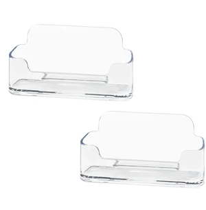 HSYMQ Acrylic Clear Business Card Holder for Desk, Holds 30-50 Business Cards HSYMQ Acrylic Clear Business Card Holder for Desk, Holds 30-50 Business Cards