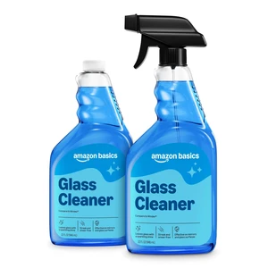 Amazon Basics Glass Cleaner Streak-Free Shine, 32 Fl Oz, Pack of 2 with 1 Sprayer Amazon Basics Glass Cleaner Streak-Free Shine, 32 Fl Oz, Pack of 2 with 1 Sprayer