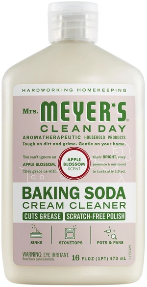 MRS. Meyer's Clean Day Baking Soda Cream Cleaner, Apple Blossom, 16fl oz MRS. Meyer's Clean Day Baking Soda Cream Cleaner, Apple Blossom, 16fl oz