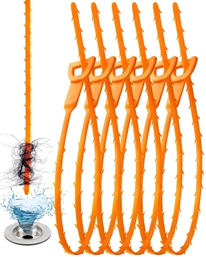 25 Inch Sink Snake Drain Clog Remover Tool, 6 Pack Drain Cleaner Hair Clog Remover, Plumbers Snake, Drain Cleaner Sticks for Kitchen, Shower, Tub 25 Inch Sink Snake Drain Clog Remover Tool, 6 Pack Drain Cleaner Hair Clog Remover, Plumbers Snake, Drain Cleaner Sticks for Kitchen, Shower, Tub