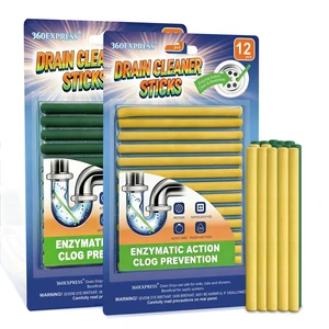 Enzyme Drain Sticks, 24 Pcs - Natural Clog Remover & Odor Eliminator, Prevent Clogged Drains Year-Round for Kitchen, Bathroom, Shower & Toilet Enzyme Drain Sticks, 24 Pcs - Natural Clog Remover & Odor Eliminator, Prevent Clogged Drains Year-Round for Kitchen, Bathroom, Shower & Toilet