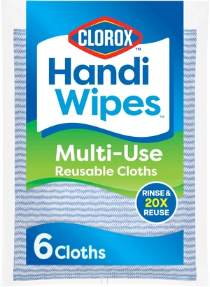 Clorox Handi Wipes Multi-Use Reusable Cloths, 6 Count (Package May Vary) Clorox Handi Wipes Multi-Use Reusable Cloths, 6 Count (Package May Vary)