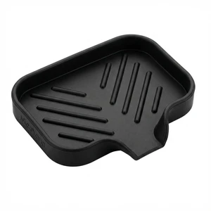 MicoYang Silicone Soap Dish with Drain Spout, Self-Draining Sink Tray, Non-Slip, Dishwasher Safe, Black, 4.9"3.2" for Bath Kitchen Sponge, Dispenser, Soap Holder MicoYang Silicone Soap Dish with Drain Spout, Self-Draining Sink Tray, Non-Slip, Dishwasher Safe, Black, 4.9"3.2" for Bath Kitchen Sponge, Dispenser, Soap Holder