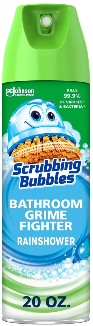 Scrubbing Bubbles Grime Fighter Disinfectant Bathroom Cleaner Spray, 20oz Scrubbing Bubbles Grime Fighter Disinfectant Bathroom Cleaner Spray, 20oz