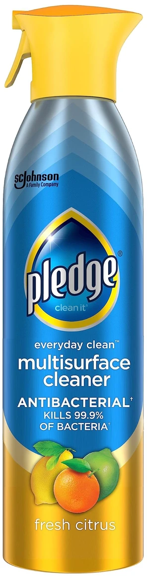 Pledge Antibacterial Multisurface Cleaner Spray, Fresh Citrus, 9.7oz, 1pk Pledge Antibacterial Multisurface Cleaner Spray, Fresh Citrus, 9.7oz, 1pk