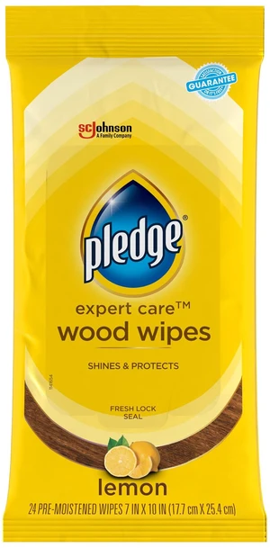 Pledge Expert Care Enhancing Wood Wipes, Lemon Scent, 24 Count, White Pledge Expert Care Enhancing Wood Wipes, Lemon Scent, 24 Count, White