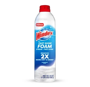 Windex Fast Shine Foam Glass Cleaner, All-Purpose Cleaning Spray, 19 oz Windex Fast Shine Foam Glass Cleaner, All-Purpose Cleaning Spray, 19 oz