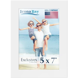 5x7 White Picture Frame, Sturdy Wood Composite Photo Frame 5x7 White Picture Frame, Sturdy Wood Composite Photo Frame