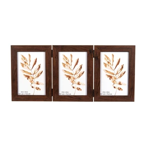 Brown Double Picture Frame 6x4 (10x15cm), Holds 3 Photos, Freestanding, Twin Hinged, Glass Front, Vertical Desktop Stand Brown Double Picture Frame 6x4 (10x15cm), Holds 3 Photos, Freestanding, Twin Hinged, Glass Front, Vertical Desktop Stand