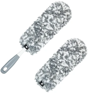 Microfiber Duster with Extra Washable Reusable Head, Gray, for Household Cleaning Microfiber Duster with Extra Washable Reusable Head, Gray, for Household Cleaning