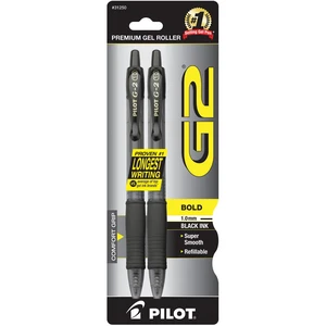 PILOT G2 Premium Gel Pens, Bold Point 1.0mm, Black Ink, 2-Pack PILOT G2 Premium Gel Pens, Bold Point 1.0mm, Black Ink, 2-Pack