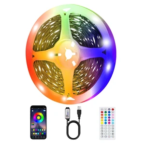 8ft Smart RGB Music Sync LED Strip Lights, Bluetooth App & Remote Control, USB-Powered for TV, Gaming, Bedroom, PC, Home Theater 8ft Smart RGB Music Sync LED Strip Lights, Bluetooth App & Remote Control, USB-Powered for TV, Gaming, Bedroom, PC, Home Theater