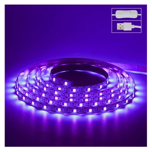6ft Black Light LED Strips, 120 Lamp Beads, USB Cable 1.5m, DC5V 10W 6ft Black Light LED Strips, 120 Lamp Beads, USB Cable 1.5m, DC5V 10W