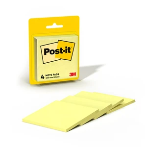 Post-it Notes, 3in x 3in, 4 Pads, 50 Sheets per Pad, Canary Yellow, School & Office Supplies Post-it Notes, 3in x 3in, 4 Pads, 50 Sheets per Pad, Canary Yellow, School & Office Supplies