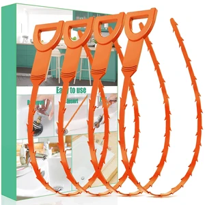 Drain Snake Hair Clog Remover Tool, 4 Pack for Shower Sink Unclogger Drain Snake Hair Clog Remover Tool, 4 Pack for Shower Sink Unclogger