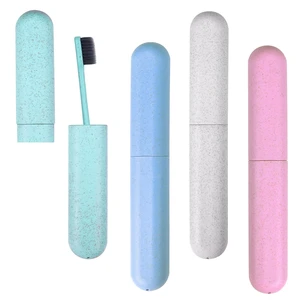 Hooqict 4 Pack Plastic Travel Toothbrush Case Holder Protector Cover for Camping Home School Business Hooqict 4 Pack Plastic Travel Toothbrush Case Holder Protector Cover for Camping Home School Business
