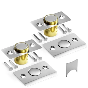 Tonitrui Upgraded Strong Magnetic Door Catch, 2 Pack, Silver, for Closet Door and Top of Door Tonitrui Upgraded Strong Magnetic Door Catch, 2 Pack, Silver, for Closet Door and Top of Door