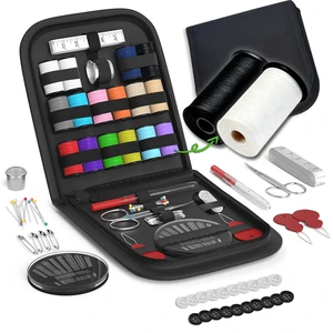 Sewing Kit Black S - Gifts for Grandma, Mom, Friend, Traveler, Adults, Beginner, Emergency, Sewing Supplies Accessories with Scissors, Sewing Needles, Thimble, Thread, Ta Sewing Kit Black S - Gifts for Grandma, Mom, Friend, Traveler, Adults, Beginner, Emergency, Sewing Supplies Accessories with Scissors, Sewing Needles, Thimble, Thread, Ta