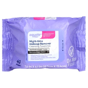 Equate Night-Time Makeup Remover Cleansing Towelettes, 80 Count Equate Night-Time Makeup Remover Cleansing Towelettes, 80 Count