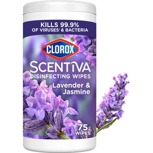Clorox Scentiva Disinfecting Wipes, Lavender and Jasmine, 75Count Clorox Scentiva Disinfecting Wipes, Lavender and Jasmine, 75Count