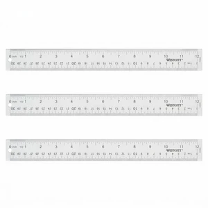 Westcott Acrylic Clear Ruler 12-Inch, Easy-to-Read Markings, Scratch-Resistant, Raised Beveled Edges for Crafting Office Classroom Westcott Acrylic Clear Ruler 12-Inch, Easy-to-Read Markings, Scratch-Resistant, Raised Beveled Edges for Crafting Office Classroom